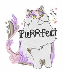 kitten detailed machine embroidery - Purrfect perfect for decorative pillow covers