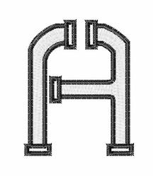 PVC Pipe A - 4x4 pipe beginner-friendly embroidery design for reusable tote bags
