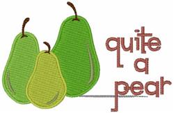 pear beginner-friendly machine embroidery - Quite A Pear for decorative pillow covers