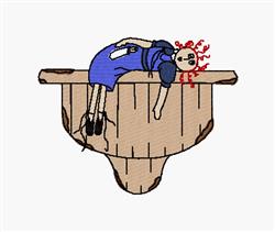 Ragged Out - 4x4 out detailed machine embroidery design perfect for kitchen tea towels
