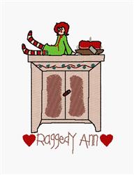 detailed ann machine embroidery pattern - Raggedy Ann perfect for Table Linens