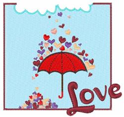 detailed valentine heart machine embroidery pattern - Raining Hearts for kitchen tea towels