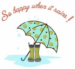 Rainy Day - 5x7 day detailed machine machine embroidery design perfect for Raincoats