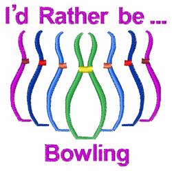 bowling beginner-friendly machine embroidery - Rather Be Bowling for Event Banners