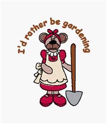 bear detailed machine embroidery - Rather Be Gardening perfect for kitchen aprons