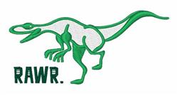 raptor beginner-friendly machine embroidery - Rawr Raptor for patchwork quilt blocks