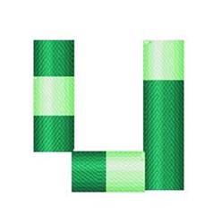 quick stitch font machine embroidery pattern - Ready Player Font u for decorative pillow covers