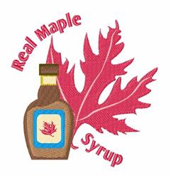Real Maple Syrup - 5x7 tree detailed embroidery design for decorative pillow covers