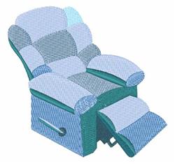 detailed recliner machine embroidery pattern - Recliner perfect for kitchen tea towels