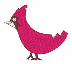 Red Bird - 4x4 bird beginner-friendly machine embroidery design for reusable tote bags