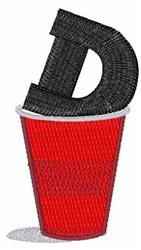cup beginner-friendly machine embroidery - Red Cup D perfect for reusable tote bags