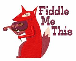 Whimsical red fox playing a violin with exaggerated features and bold colors, perfect for machine embroidery.