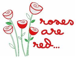 leaf beginner-friendly machine embroidery - Red Roses for decorative pillow covers
