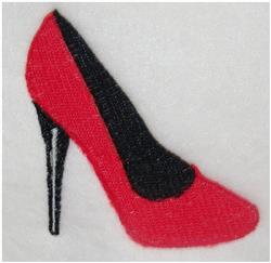 Red Shoe - 4x4 shoe beginner-friendly machine embroidery design for Fashion Bags