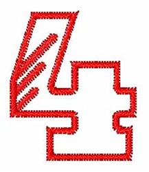 quick stitch font redwork machine embroidery pattern - Redwork Block Font 4 for decorative pillow covers