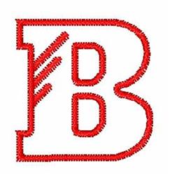Redwork Block Font B - 4x4 font redwork embroidery design for reusable tote bags