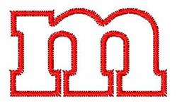 quick stitch font redwork machine embroidery pattern - Redwork Block Font m for decorative pillow covers