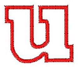font redwork machine embroidery - Redwork Block Font u for decorative pillow covers