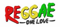 Reggae One Love - 4x4 love beginner-friendly embroidery design for reusable tote bags