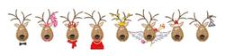 reindeer beginner-friendly machine embroidery - Reindeer for festive table runners