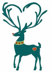 beginner-friendly christmas reindeer machine embroidery pattern - Reindeer for decorative pillow covers