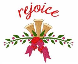 Rejoice - 4x4 rejoice beginner-friendly embroidery design for Holiday Wreaths