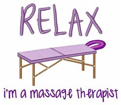 Relax Massage Table - 4x4 table beginner-friendly embroidery design for Makeup Bags