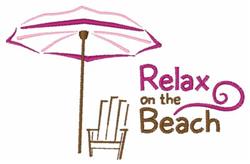 Relax On Beach - 5x7 beach beginner-friendly embroidery design for Beach Towels