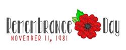 leaf beginner-friendly machine embroidery - Remembrance Day for festive table runners