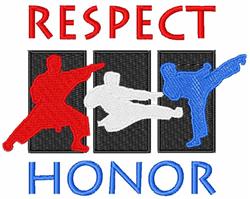 detailed honor machine embroidery pattern - Respect Honor perfect for Karate Gi