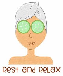 relax detailed machine digital embroidery - Rest & Relax perfect for reusable tote bags