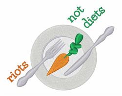 carrot detailed machine embroidery - Riots Not Diets perfect for Exercise Apparel