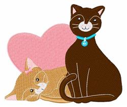 Roamantic Cats - 5x7 cat detailed machine embroidery design for Baby Blankets