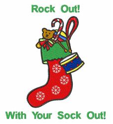 Rock Out - 5x7 bear detailed machine embroidery design perfect for reusable tote bags