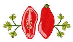 Roma Tomatoes - 5x7 leaf beginner-friendly embroidery design for decorative pillow covers