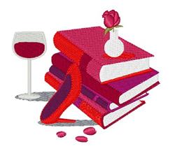 Romance Books - 4x4 rose detailed machine embroidery design for kitchen tea towels