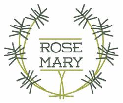 beginner-friendly leaf machine embroidery pattern - Rosemary for kitchen tea towels