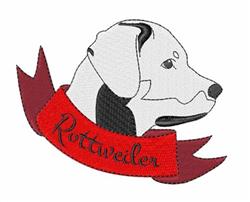 detailed puppy dog machine embroidery pattern - Rottweiler Head for reusable tote bags