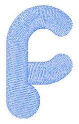 case quick stitch machine embroidery - Rounded Lower Case F perfect for kitchen aprons