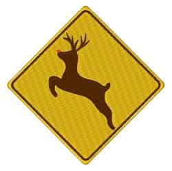 Rudolph Crossing - 4x4 reindeer detailed machine embroidery design for Camping Gear