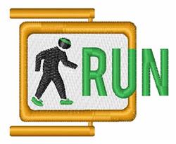 sign beginner-friendly machine digital embroidery - Run Sign perfect for Pillows
