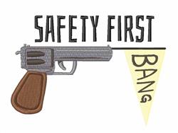 Safety First - 5x7 first detailed machine embroidery design for Kids Costumes