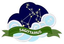 Sagittarius Constellation - 5x7 star detailed embroidery design for cute baby onesies