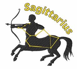 Sagittarius - 5x7 star detailed machine embroidery design for Astrology Books