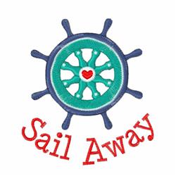 Sail Away - 4x4 heart detailed machine embroidery design for decorative pillow covers
