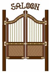 detailed door machine digital embroidery pattern - Saloon Doors perfect for signage