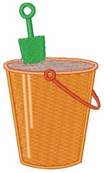 Sand Bucket - 4x4 bucket beginner-friendly embroidery design for decorative pillow covers