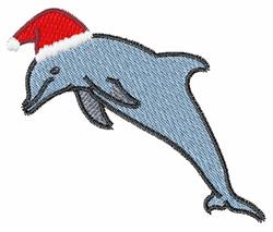 beginner-friendly christmas Santa Claus machine embroidery pattern - Santa Dolphin for decorative pillow covers