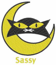 Sassy - 4x4 cat detailed machine embroidery design perfect for reusable tote bags