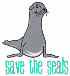 detailed seal machine embroidery pattern - Save The Seals perfect for Fleece Throws